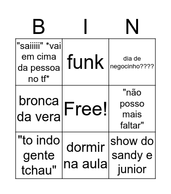 Paloma Bingo Card