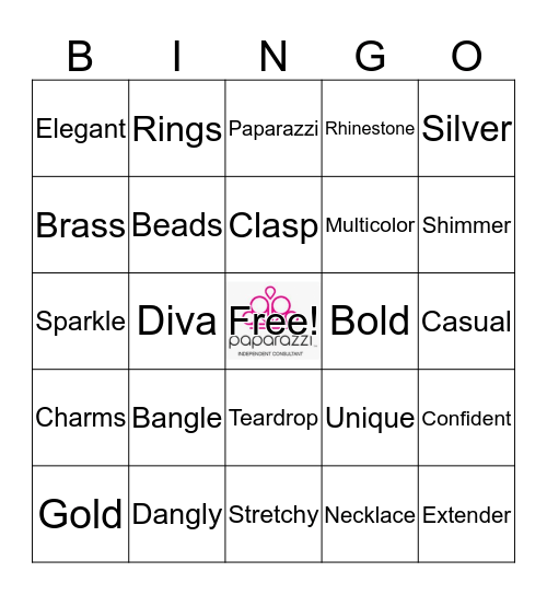 Paparazzi Jewelry Blingo Bingo Card