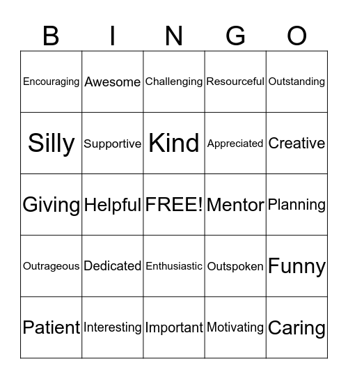 TEACHERS ARE... Bingo Card