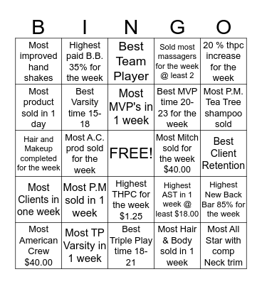 Stylist Weekly BINGO Contest February 2014 Bingo Card