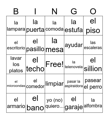 unit 1 Bingo Card