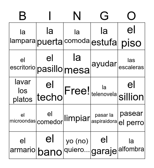 unit 1 Bingo Card