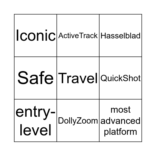 DJI Bingo v1.00 Bingo Card