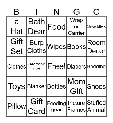 Lauren's Baby Shower  Bingo Card
