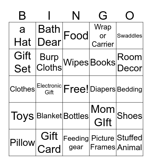 Lauren's Baby Shower  Bingo Card