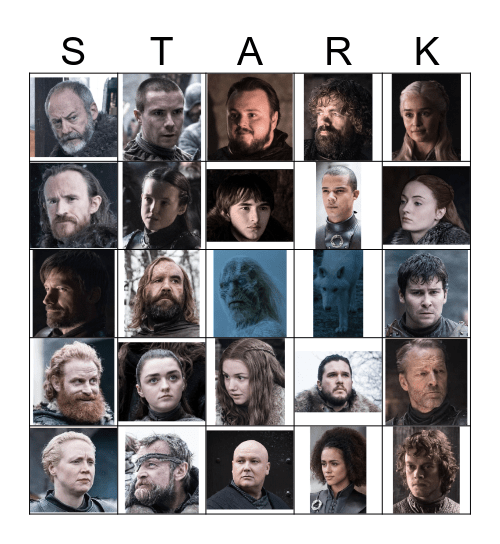 Battle of Winterfell Bingo Card