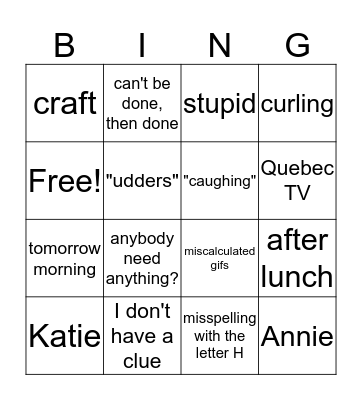 EC Bingo Card
