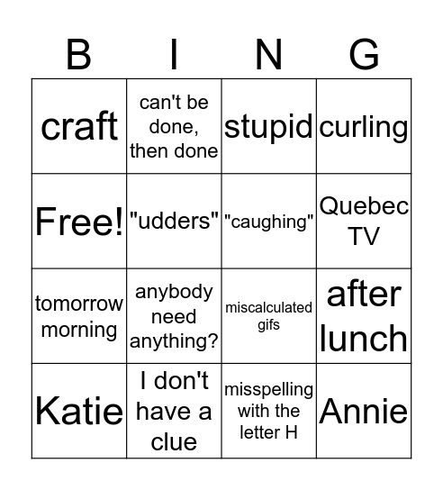 EC Bingo Card