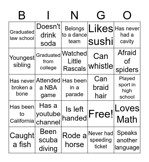 Brazen Bingo Card