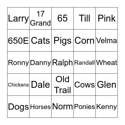 Grandma's 90th Bingo Game Bingo Card