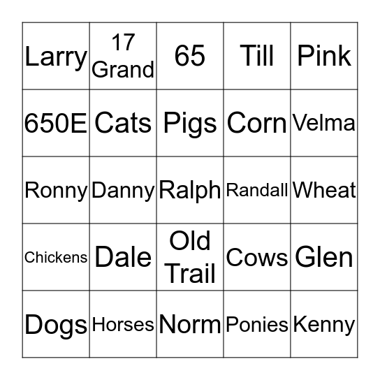 Grandma's 90th Bingo Game Bingo Card