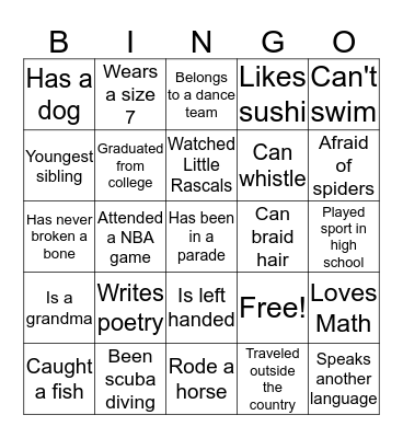 Brazen Bingo Card