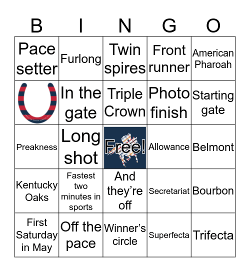 Kentucky Derby Bingo Card