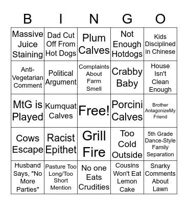 Baby Birthday Bingo Card
