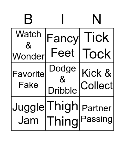 Skill-Building Bingo Card