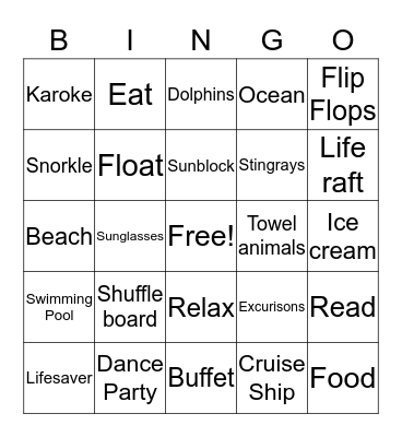 S.S. Carleston Bingo Card