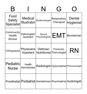 HOSA  Bingo Card