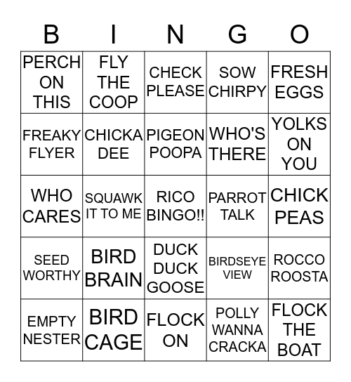 RICO BINGO Card