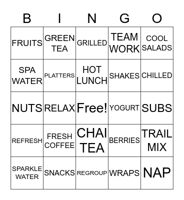 BREAKTIME  BINGO Card