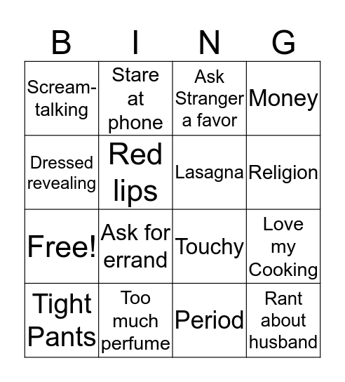 Ri Ri Bingo Card