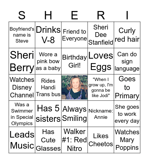 Sheri's Birthday BINGO! Bingo Card
