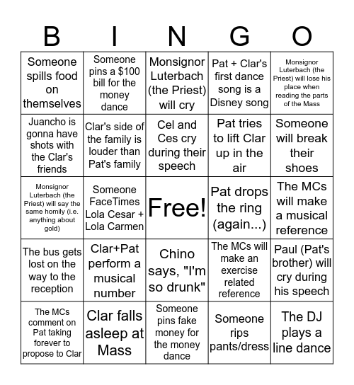 Spare Bingo Card #2 Bingo Card