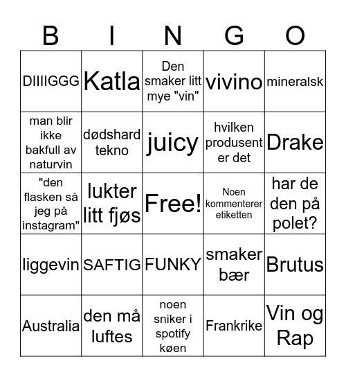 LIGGEBINGO Card