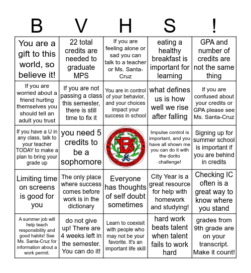 Redcat Bingo Card