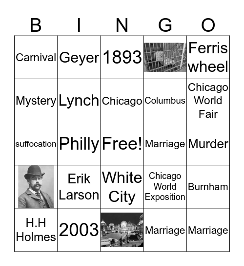 MURDER MSYTERY MAGIC Bingo Card