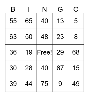 Baby Shower Bingo!!! Bingo Card