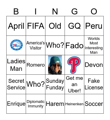 Enrique Birthday Bingo!!! Bingo Card