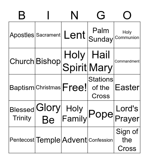 We Believe: GOD LOVES US Bingo Card