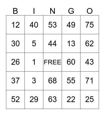 BLUE-VET-WON Bingo Card