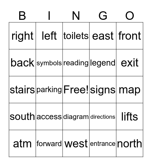 Diagrams and Legends words Bingo Card