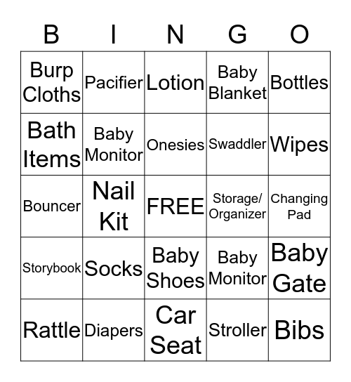 WELCOME BABY LUNA!! Bingo Card