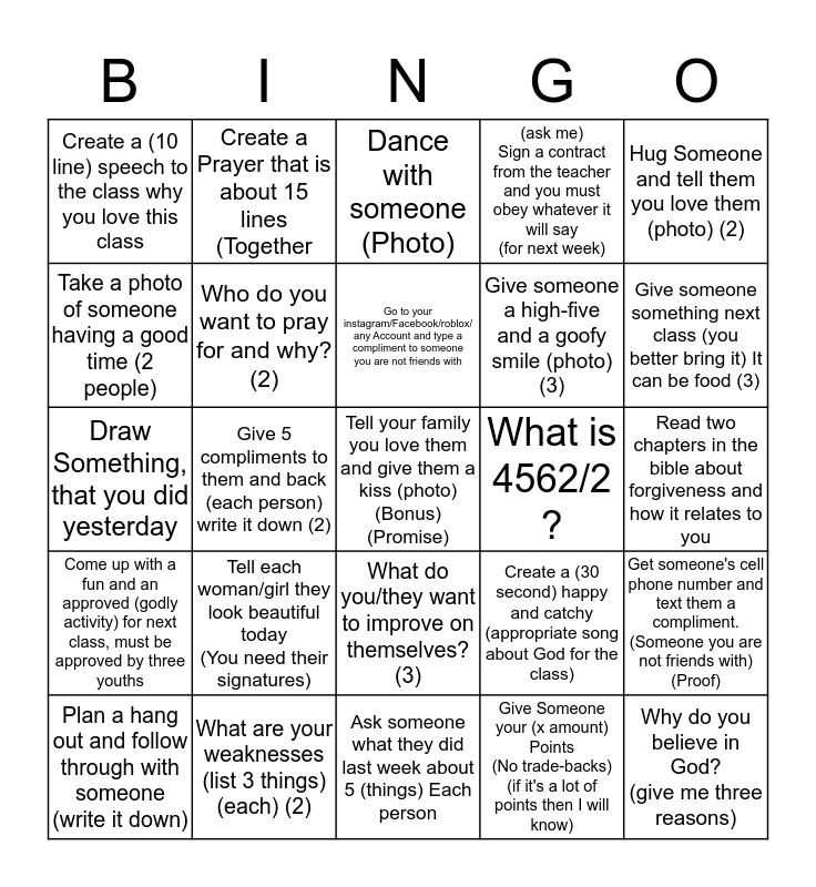 God Bingo Three winners! Bingo Card