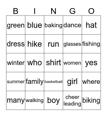 winggo Bingo Card