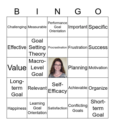 Effective Goal Setting BINGO Card