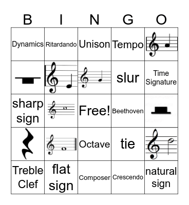 Music Bingo Card