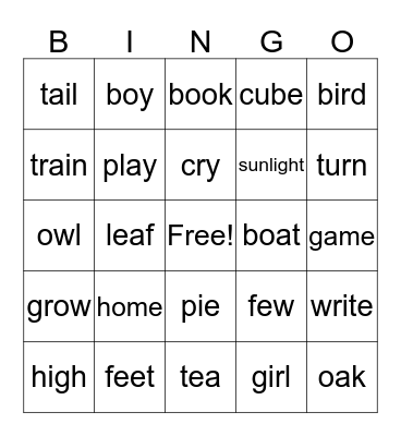 Alternatives Bingo Card