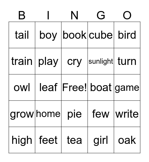 Alternatives Bingo Card