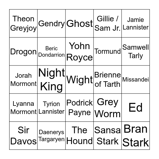 Who finna die Bingo Card