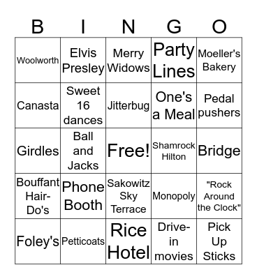 BIKINI GALS BINGO Card