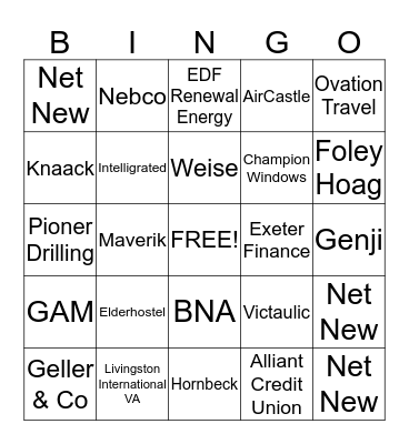 Andrea Untitled Bingo Card