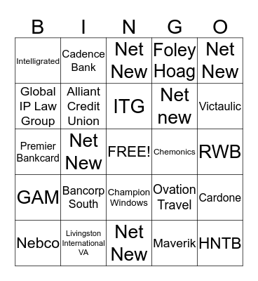 Stephen  Bingo Card