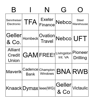 Josh Bingo Card