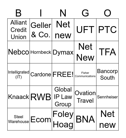 Stephen  Bingo Card