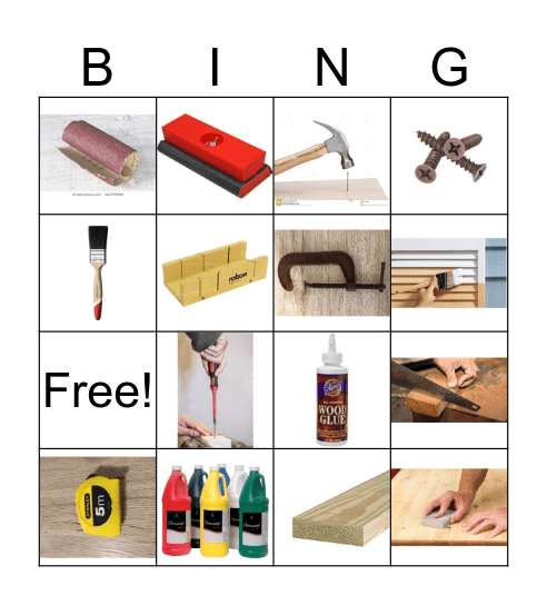 Tool Bingo Card