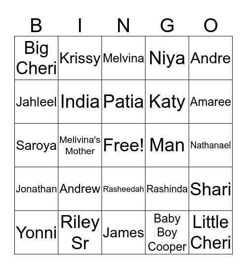 Riley's 65th Birthday Bingo Card