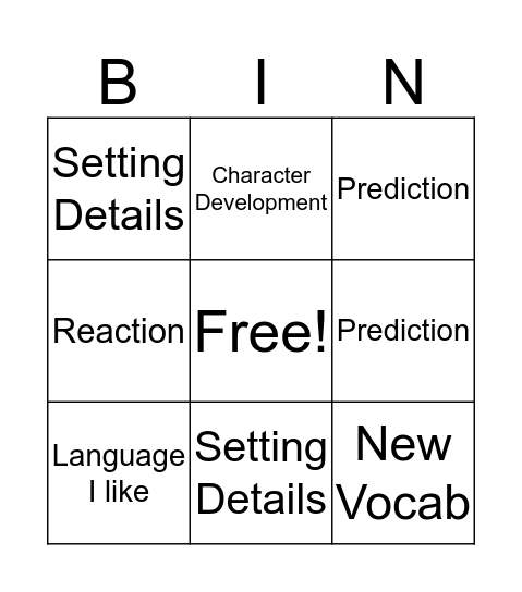 Sticky Note BINGO Card